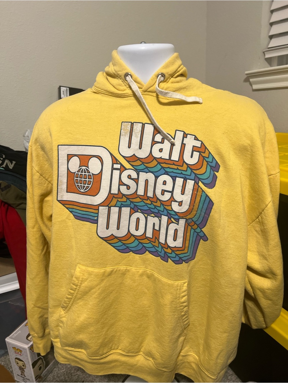 Yellow Retro Walt Disney World Graphic Crewneck Sweatshirt